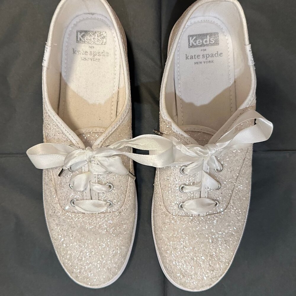 Keds Champion Glitter Celebrations Lace Up - White Glitter